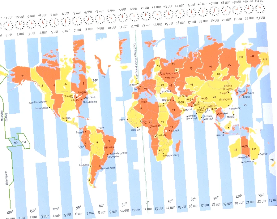 tijdverschil Nederland en Peru