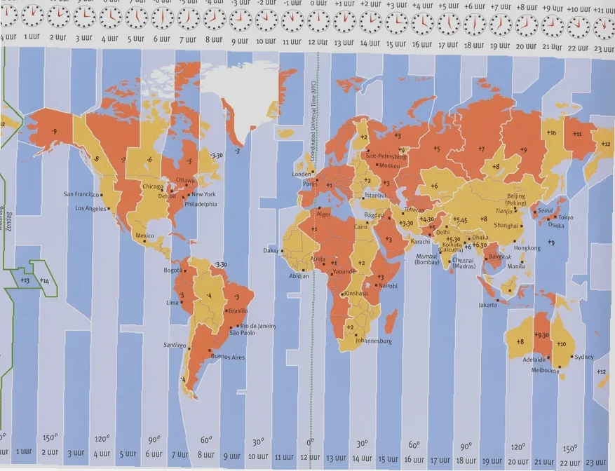 tijdverschil Nederland en Suriname